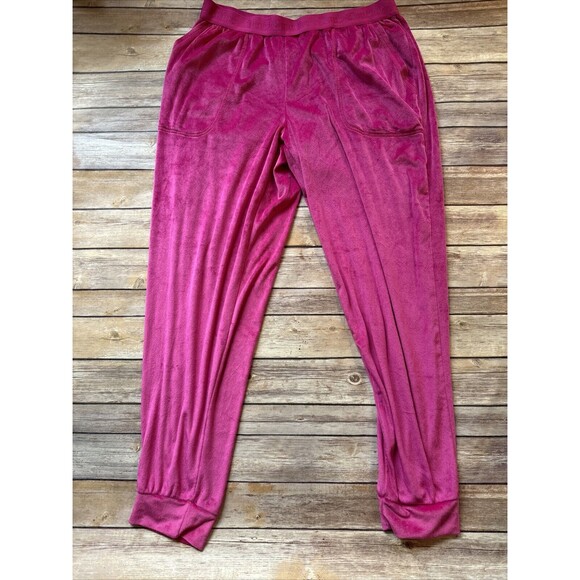 JUICY COUTURE Velour OG Bling Tracksuit Pants Pink Party Women’s L - Picture 3 of 8
